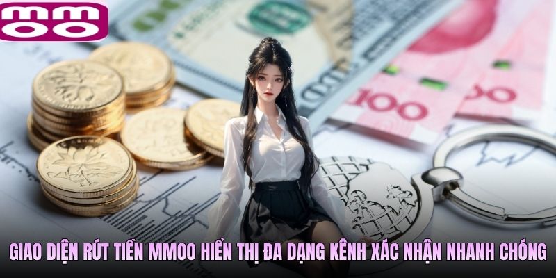 Giao diện Rút tiền MMOO hiển thị đa dạng kênh xác nhận nhanh chóng